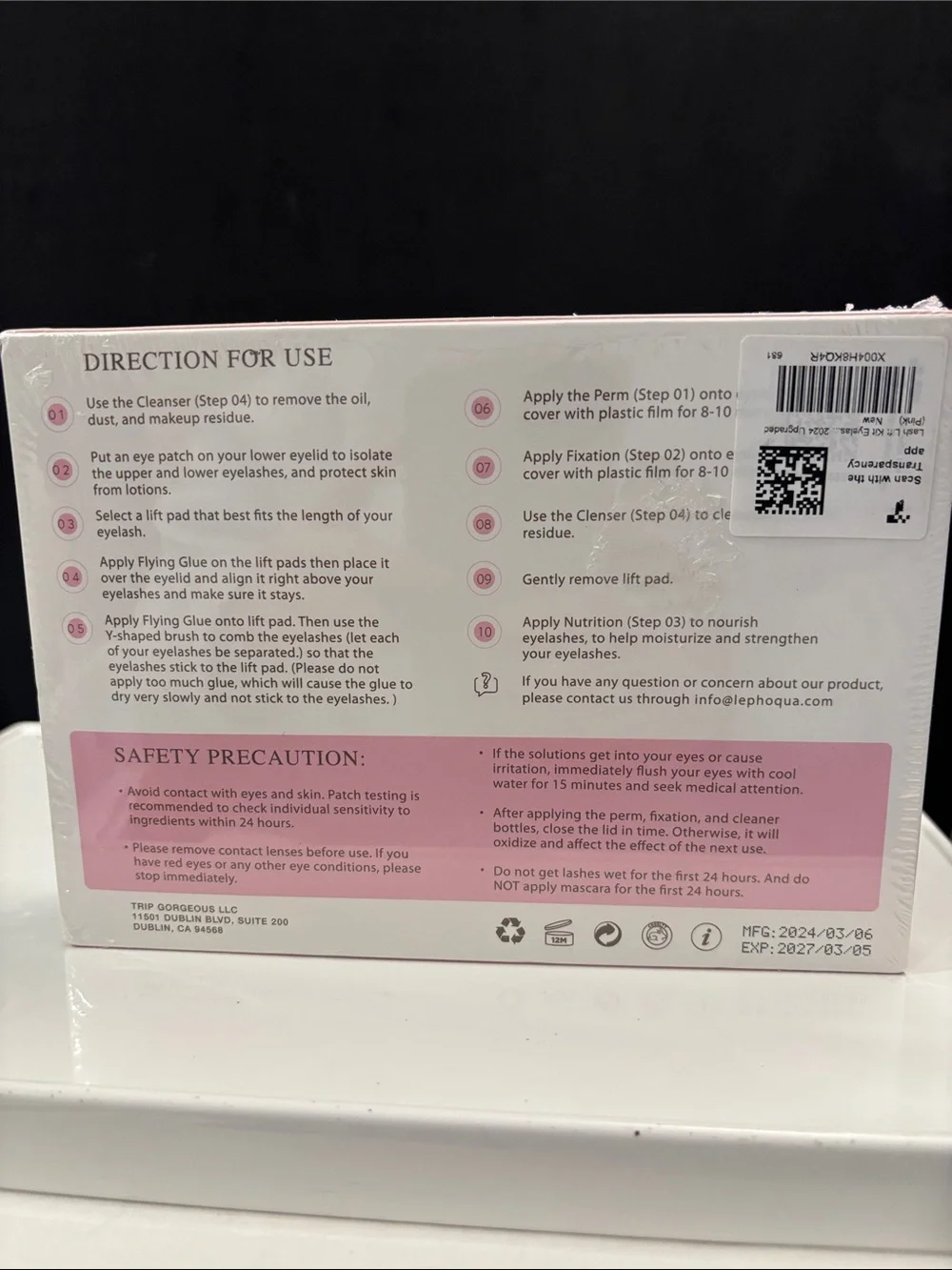 Le’Phoqua Lash Lift Eyelash Perming Kit